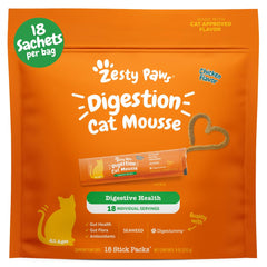 Zesty Paws Cat Mousse Squeezies puree tube for digestion support