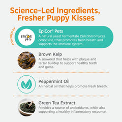 Zesty Paws Clean Breath chews green tea extract for antioxidant-inspired support
