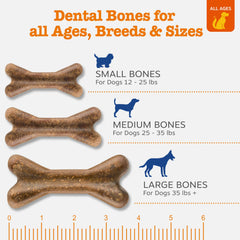 Zesty Paws Dental Bones with calcium for bone health in large dogs.