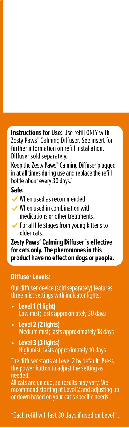 Zesty Paws diffuser unit and 3-pack refills laid out