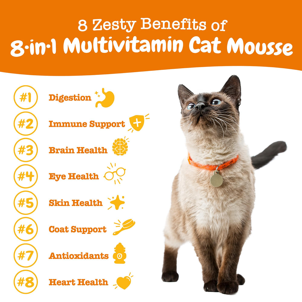 Zesty Paws Eight-in-One Mousse: immune-support serve for feline immunity