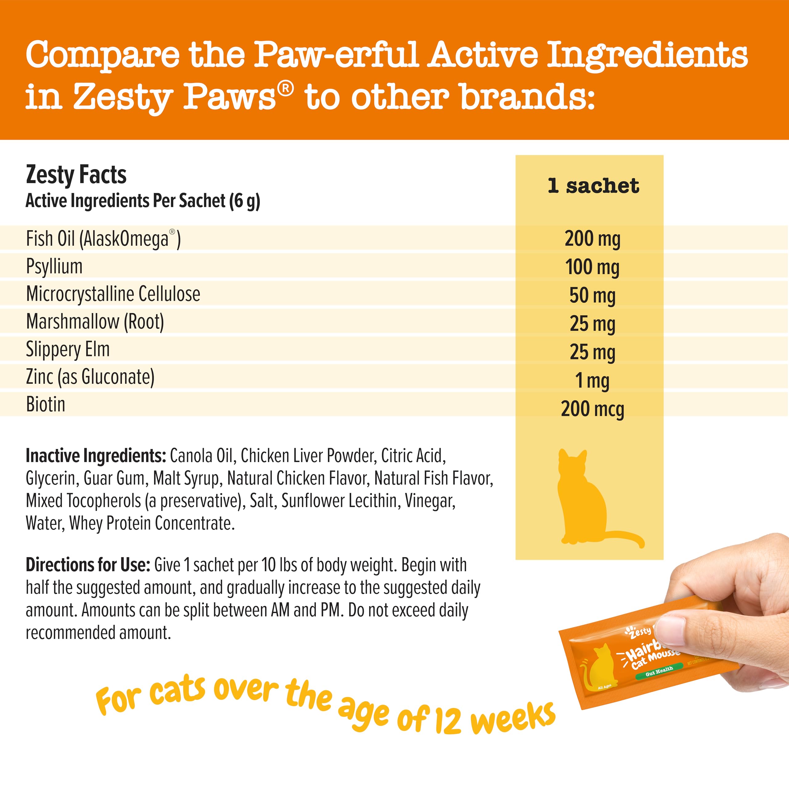 Zesty Paws Hairball Cat Mousse serve ready in dish showcases palatable gel texture