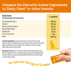 Zesty Paws Hairball Cat Mousse serve ready in dish showcases palatable gel texture