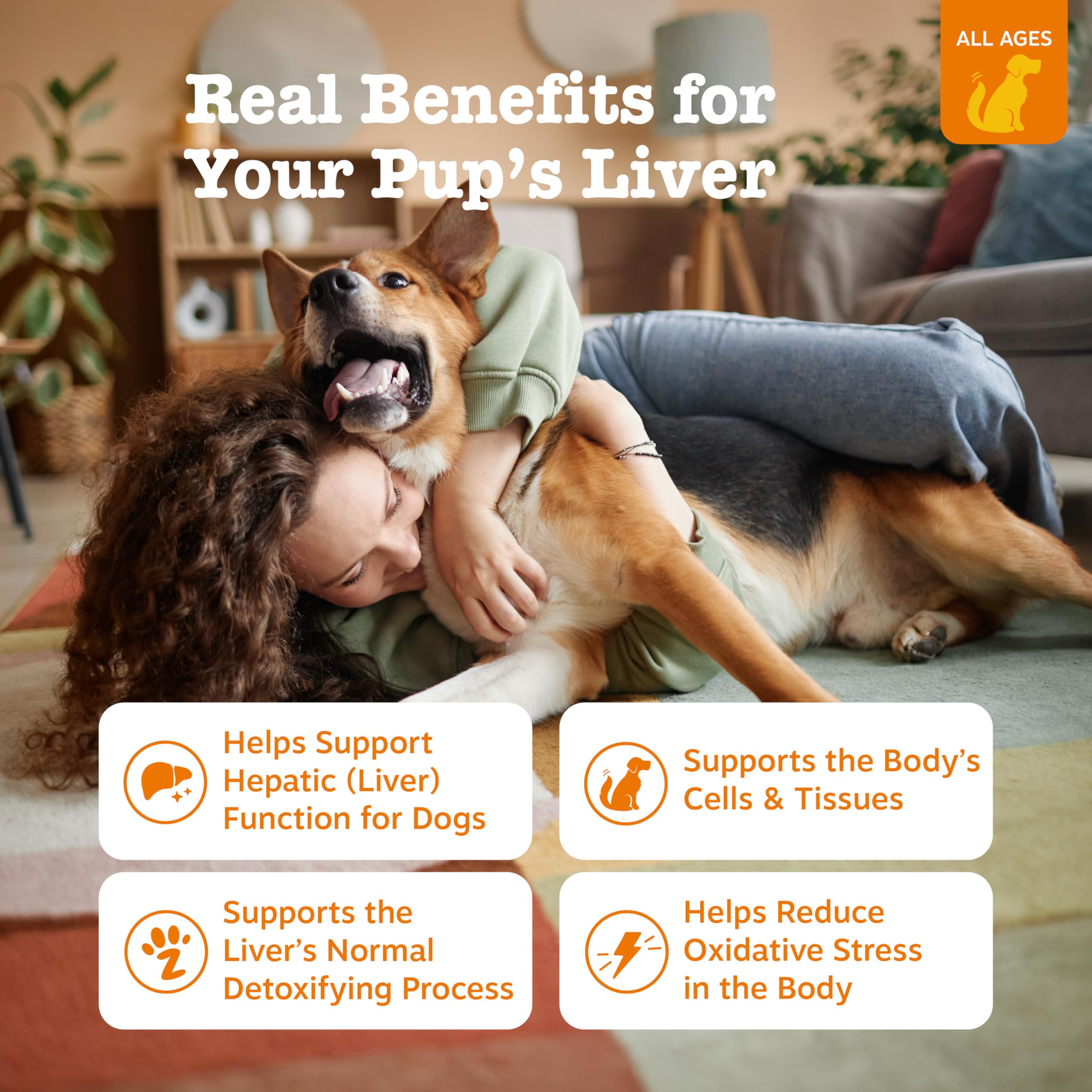 Zesty Paws Liver Support Bites chews close-up, texture suited for easy daily administration.