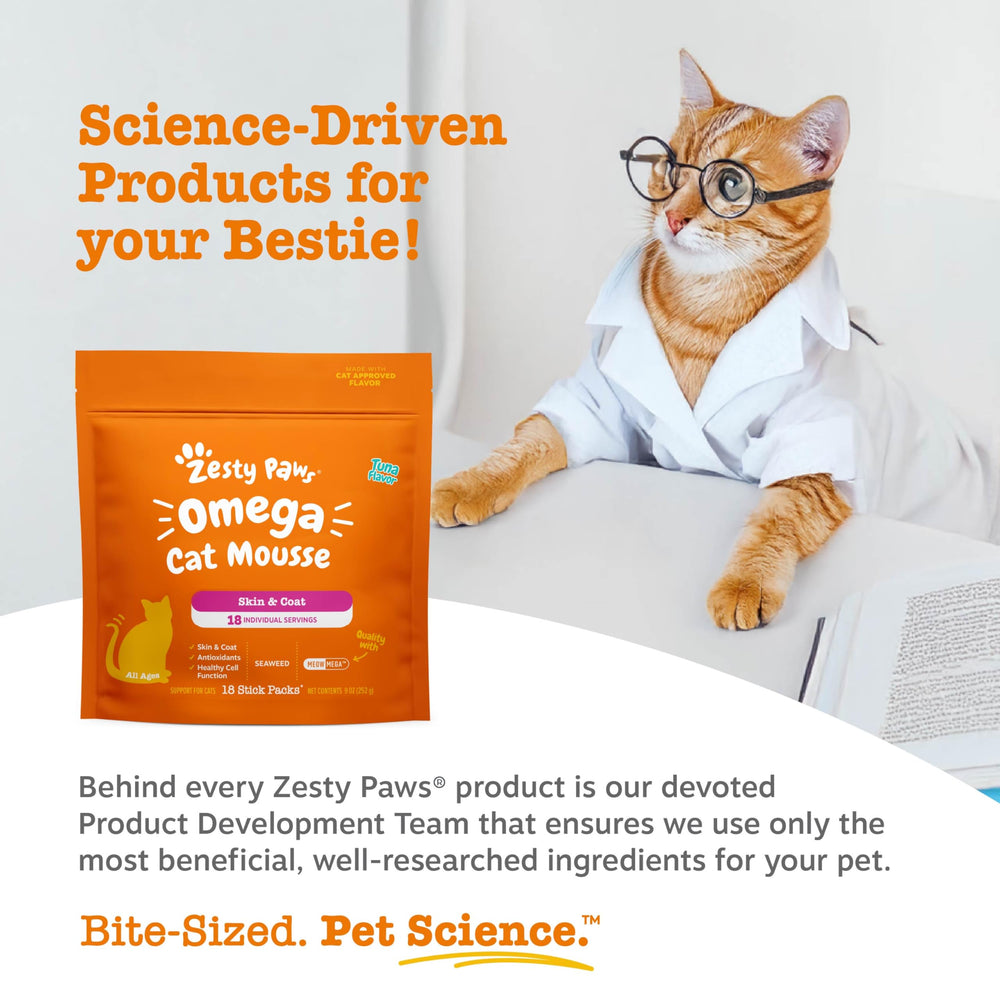 Zesty Paws Omega Cat Mousse minerals and vitamins for overall well-being