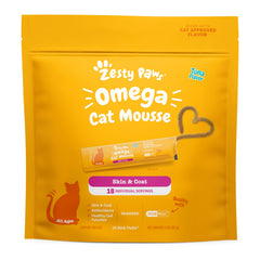 Zesty Paws Omega Cat Mousse seaweed tube pour shows easy topper for meals
