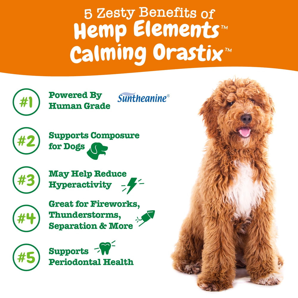 OraStix ingredients label close-up showing calming blend