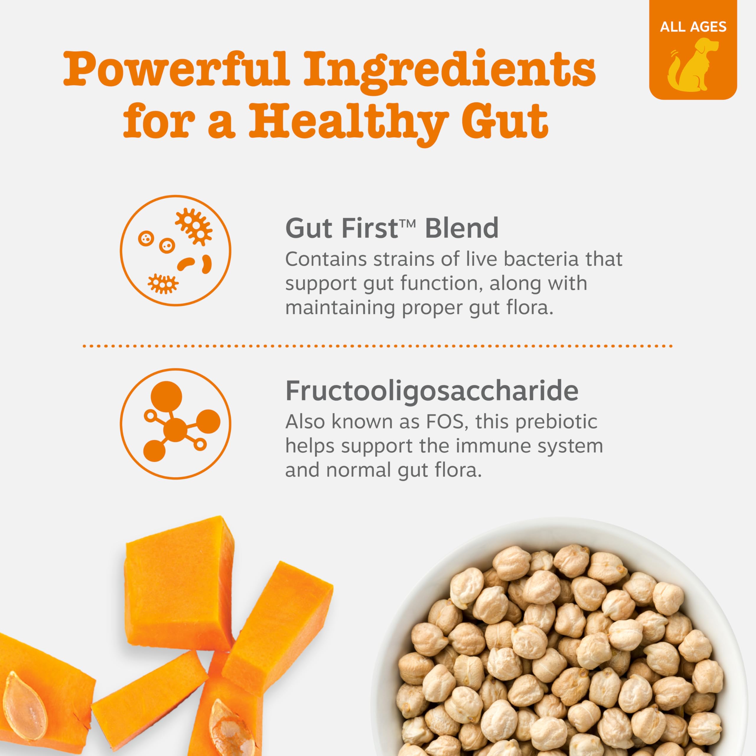 Zesty Paws probiotics in a dog bowl, ready for daily gut health routine