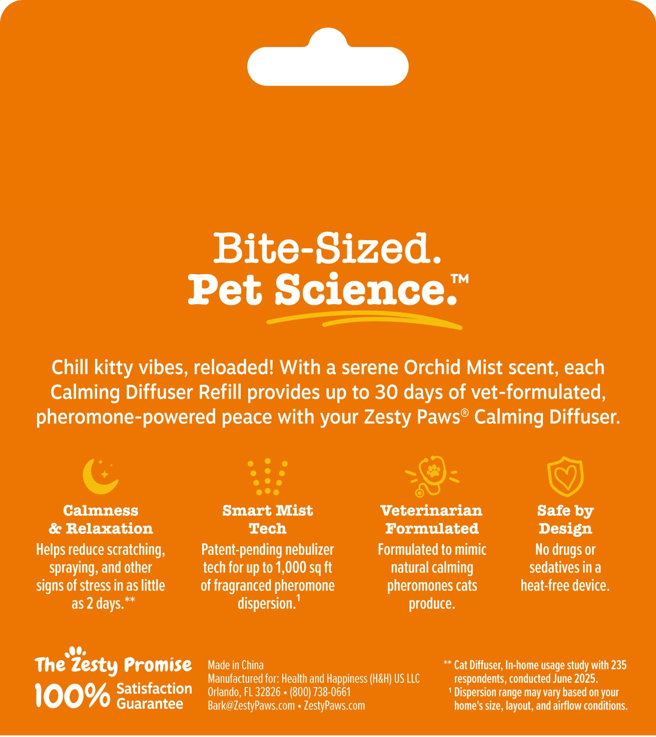Zesty Paws refill bottle showing easy-to-use cap