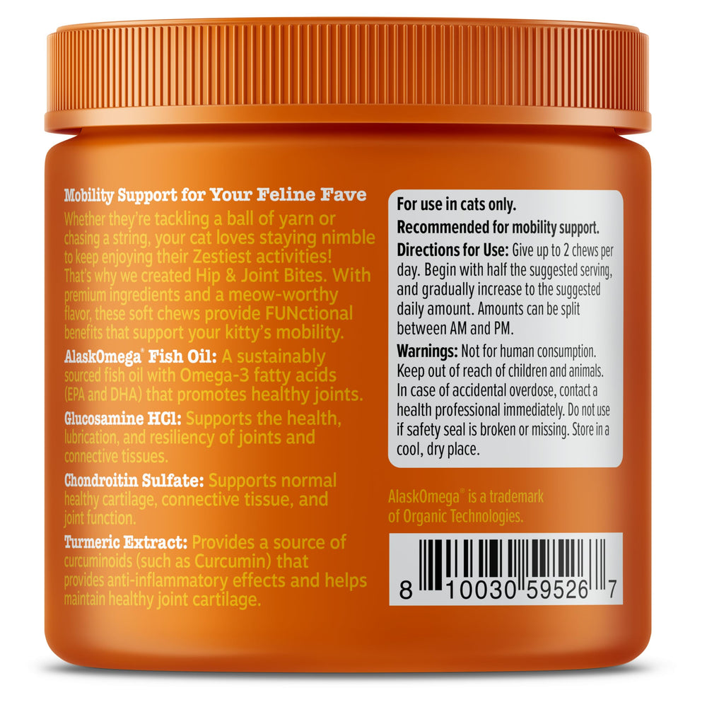 Zesty Paws turmeric extract chew on the cat treat supporting healthy joints