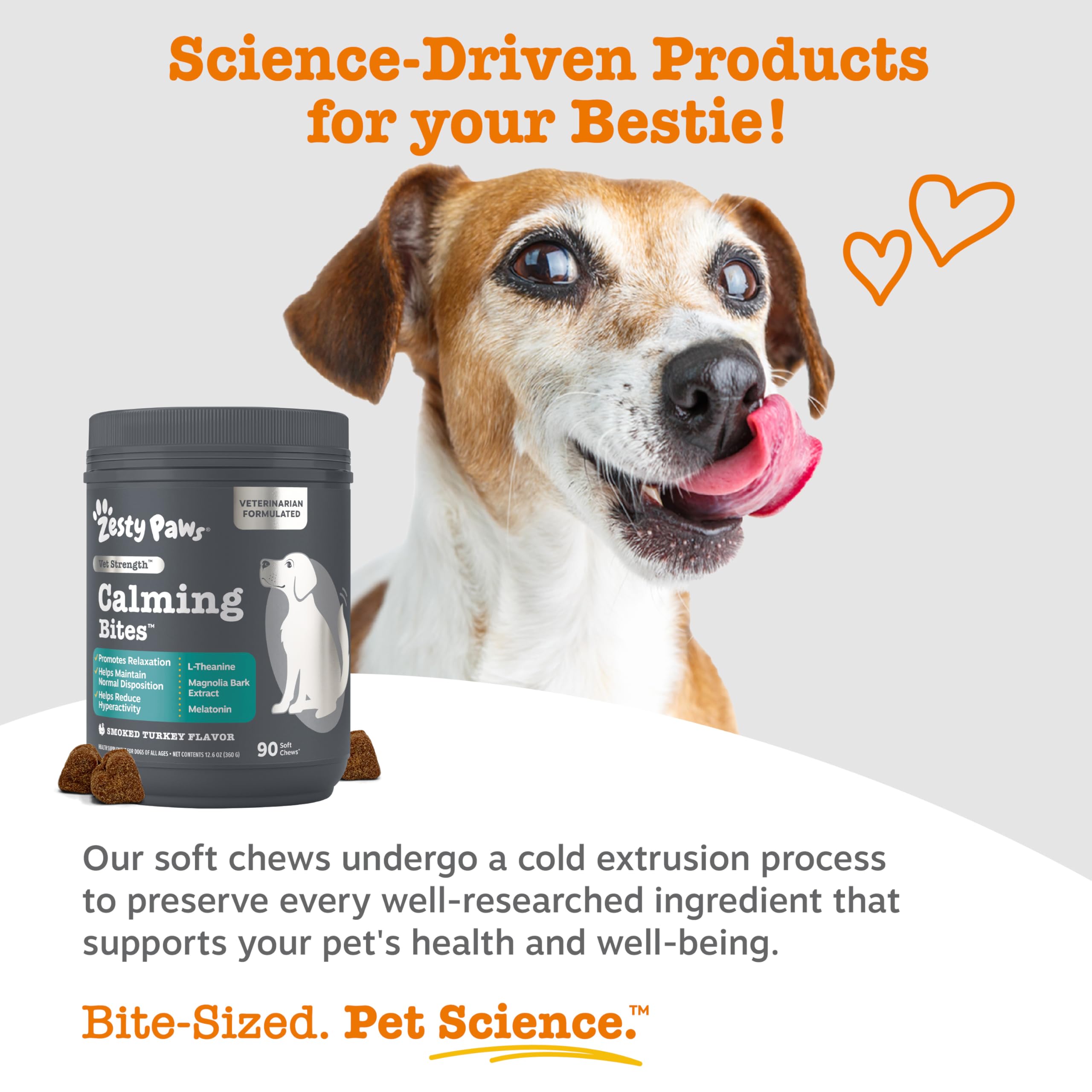 Dog relaxing at home after giving Zesty Paws Vet Strength calming chews.