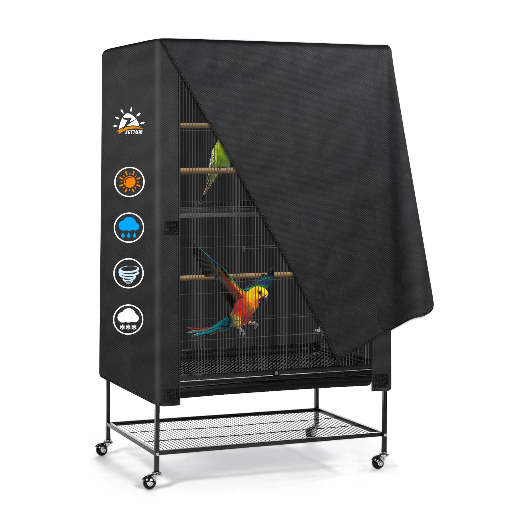 Zettum bird cage cover 600D heavy-duty for durable protection