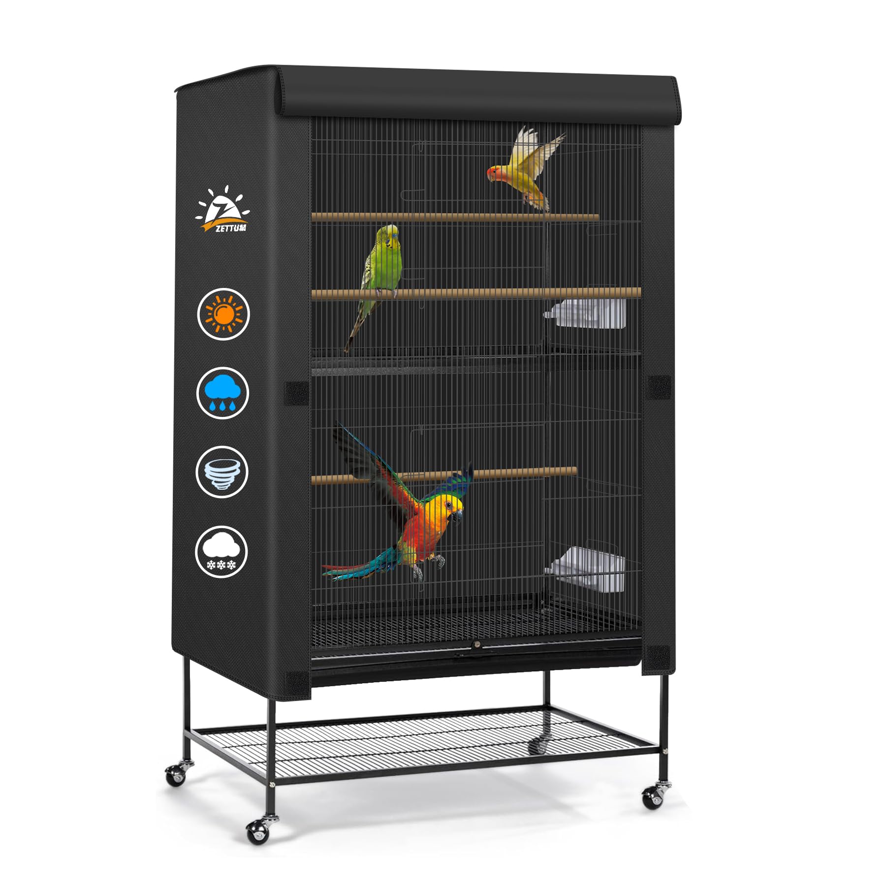 Night use of Zettum cage cover reduces light disturbances