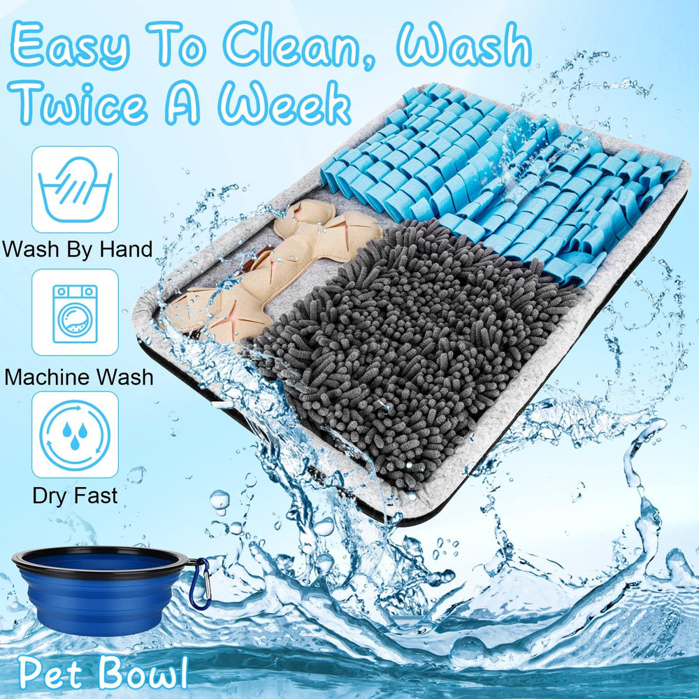 ZGXIAOLE Snuffle Mat easy-clean fleece surface, machine washable.