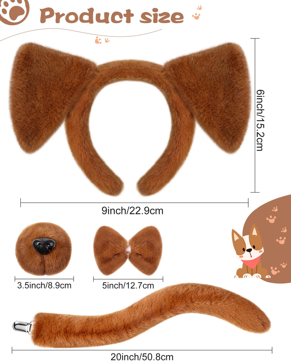 Zhanmai brown tutu skirt adds volume and cute movement for pretend play.