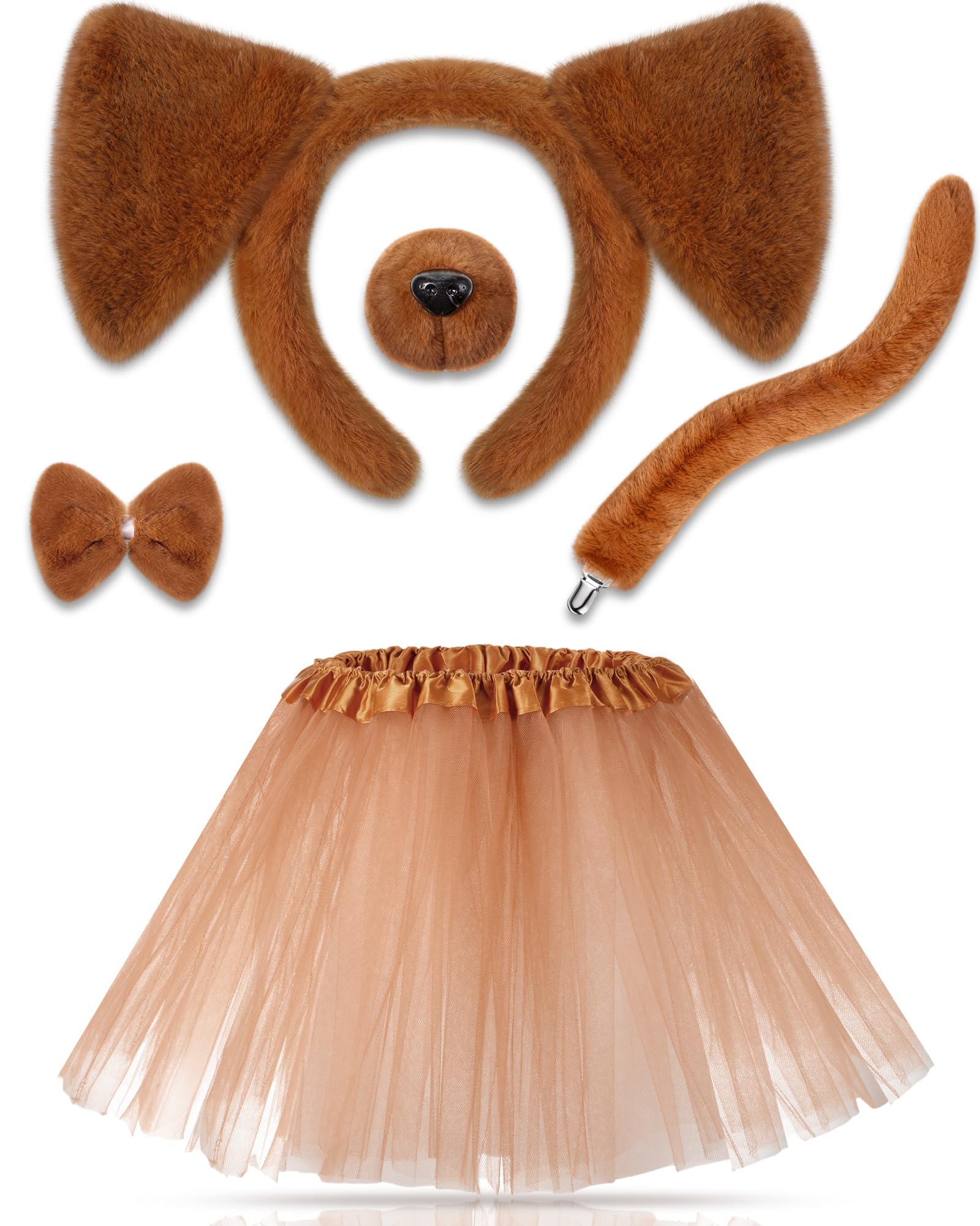 Zhanmai puppy ears headband offers a playful look for kids' costumes and photos.