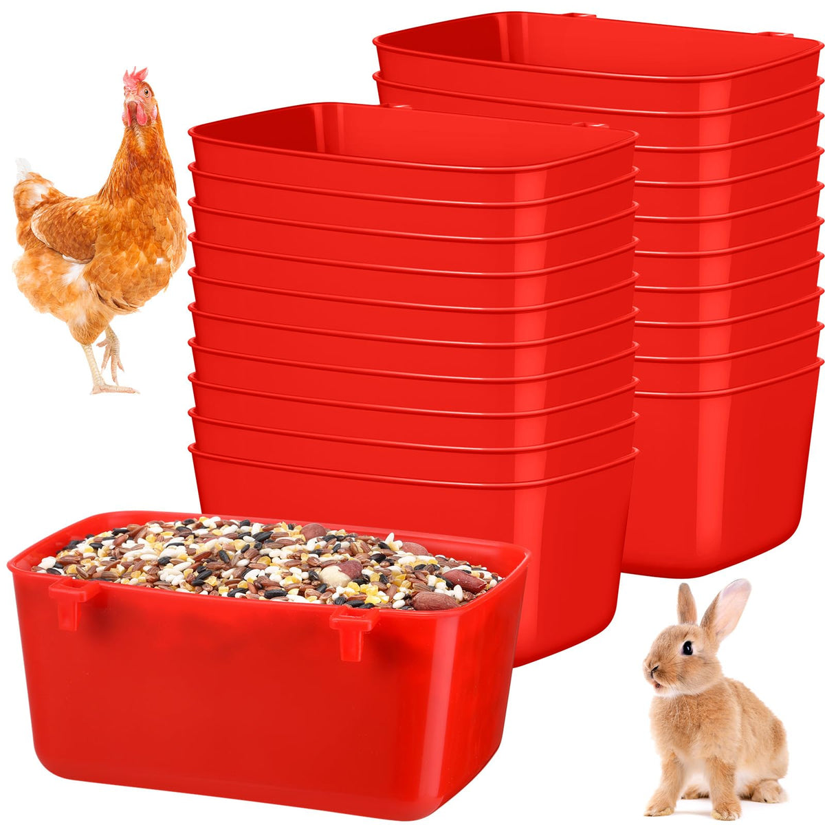 Zhehao 20-pack bird cage cups for easy feeding and hydration