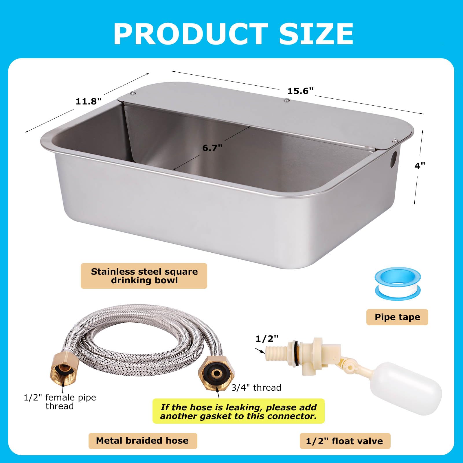 ZHEQOGZH float valve and hose connection for reliable refills.
