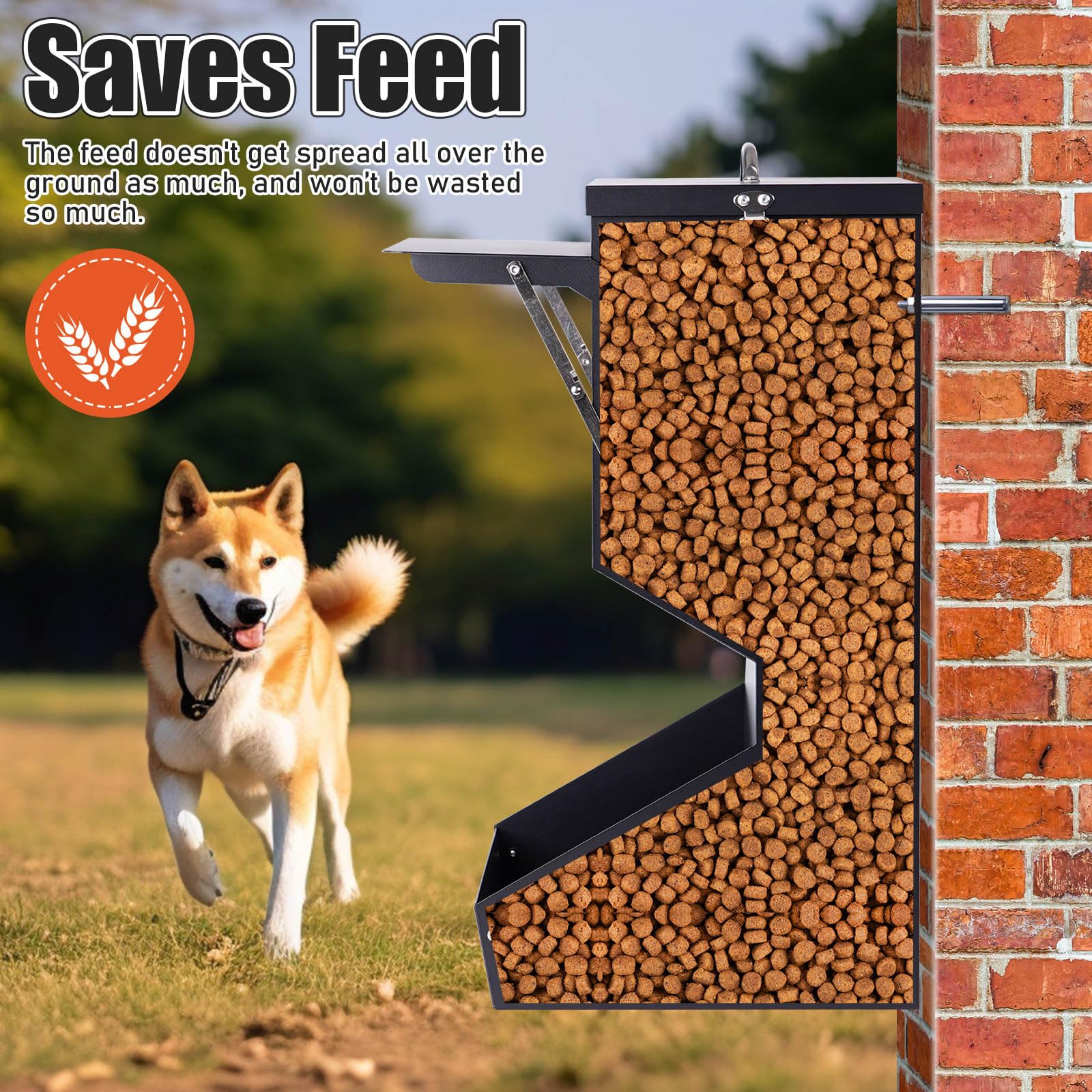ZHEQOGZH rain-drain-holes-food-tray helps manage moisture for outdoor feeds.