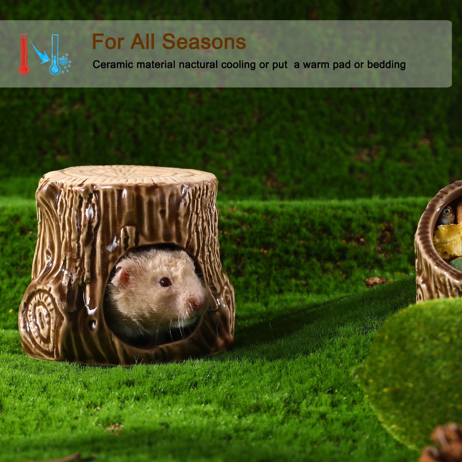 Zhilishu hamster hideout winter setup, keeps pet cozy with a warm pad.