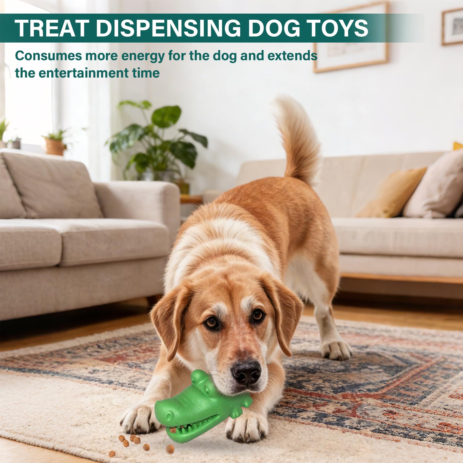 ZhoJee enrichment toy in action delivering treats during play.