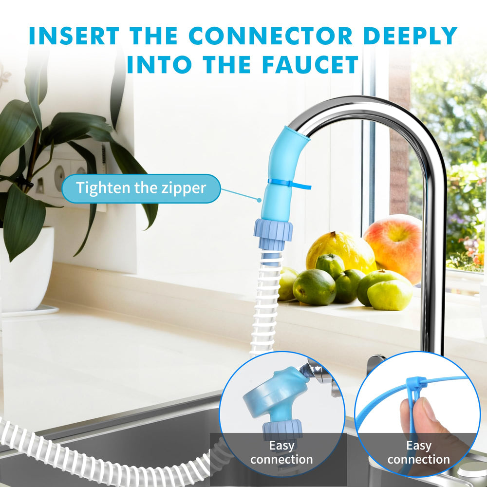 Zhongpu Reach attachment fits round faucets up to 3 inches for versatile cleaning.