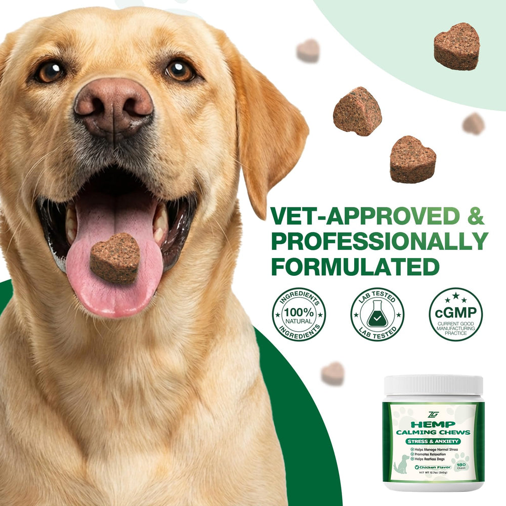 ZiehooGe Calming Chews 120-count bag ready for ongoing calming support.