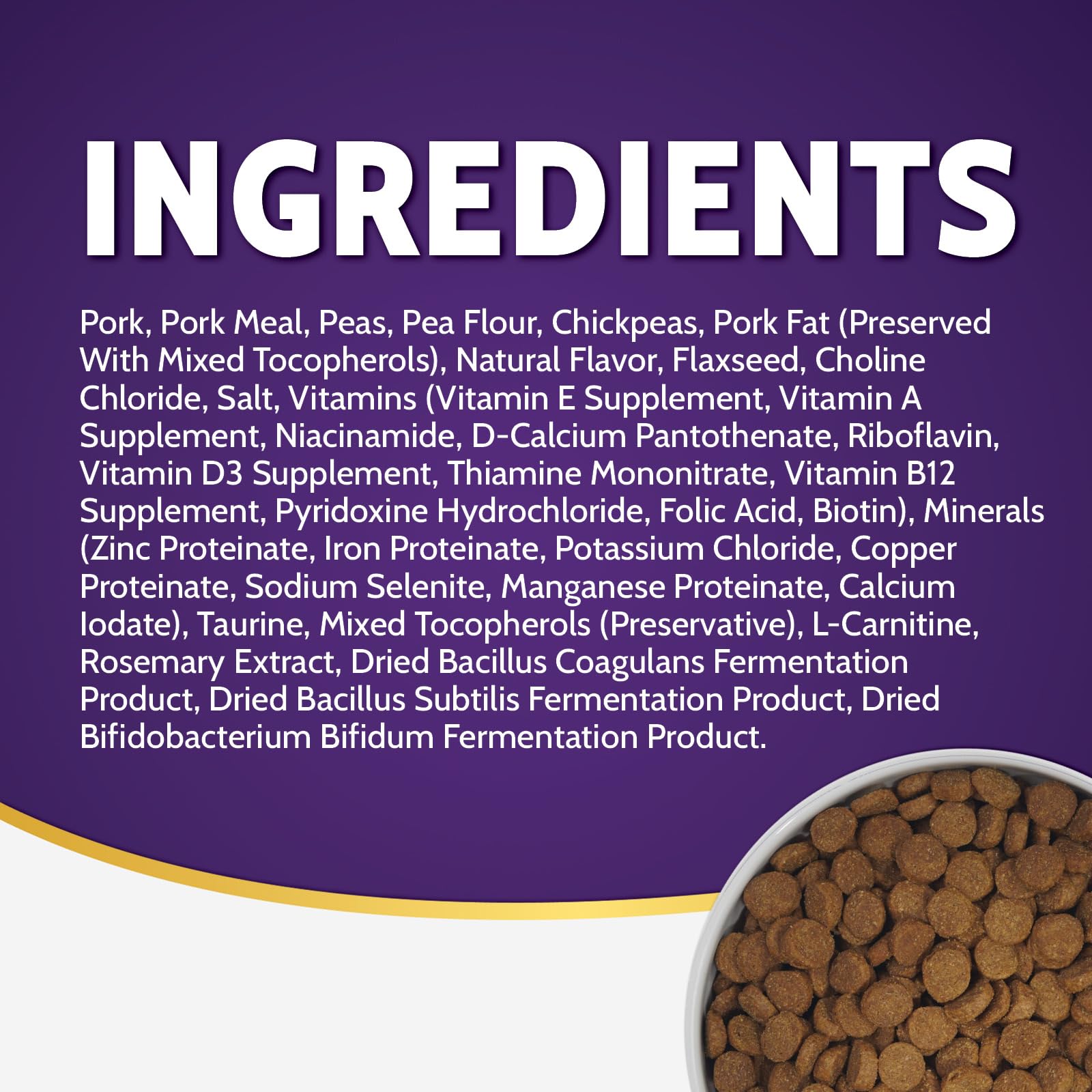 Visible peas and chickpeas in Zignature pork blend for wholesome, limited-ingredient nutrition