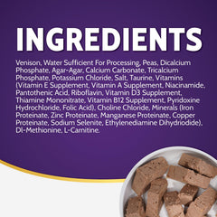 Zignature venison product label with nutrition information