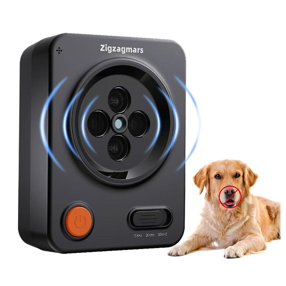 Zigzagmars anti-barking device front view for gentle bark control.