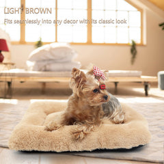 Zihapgpzp dog crate bed anti slip bottom keeps bed in place during use