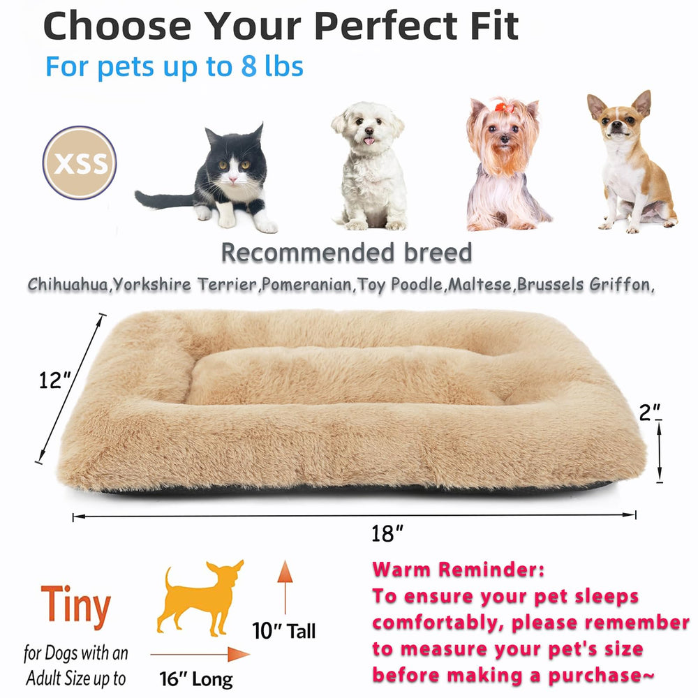 Zihapgpzp dog crate bed soft surface minimizes shedding and adds coziness