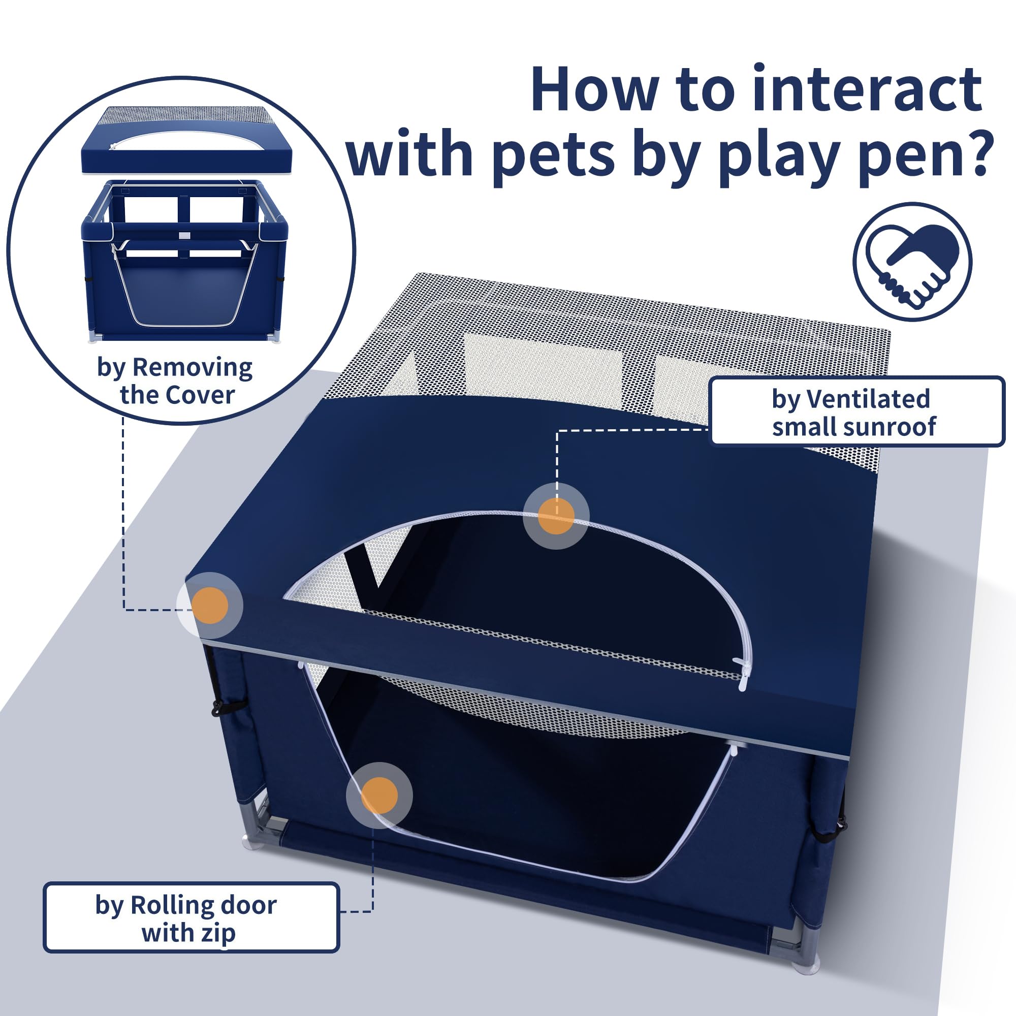 Zikopomi playpen portable 8lbs design to move between rooms