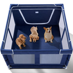 Zikopomi puppy playpen indoors 42x42x25 inches for safe containment.