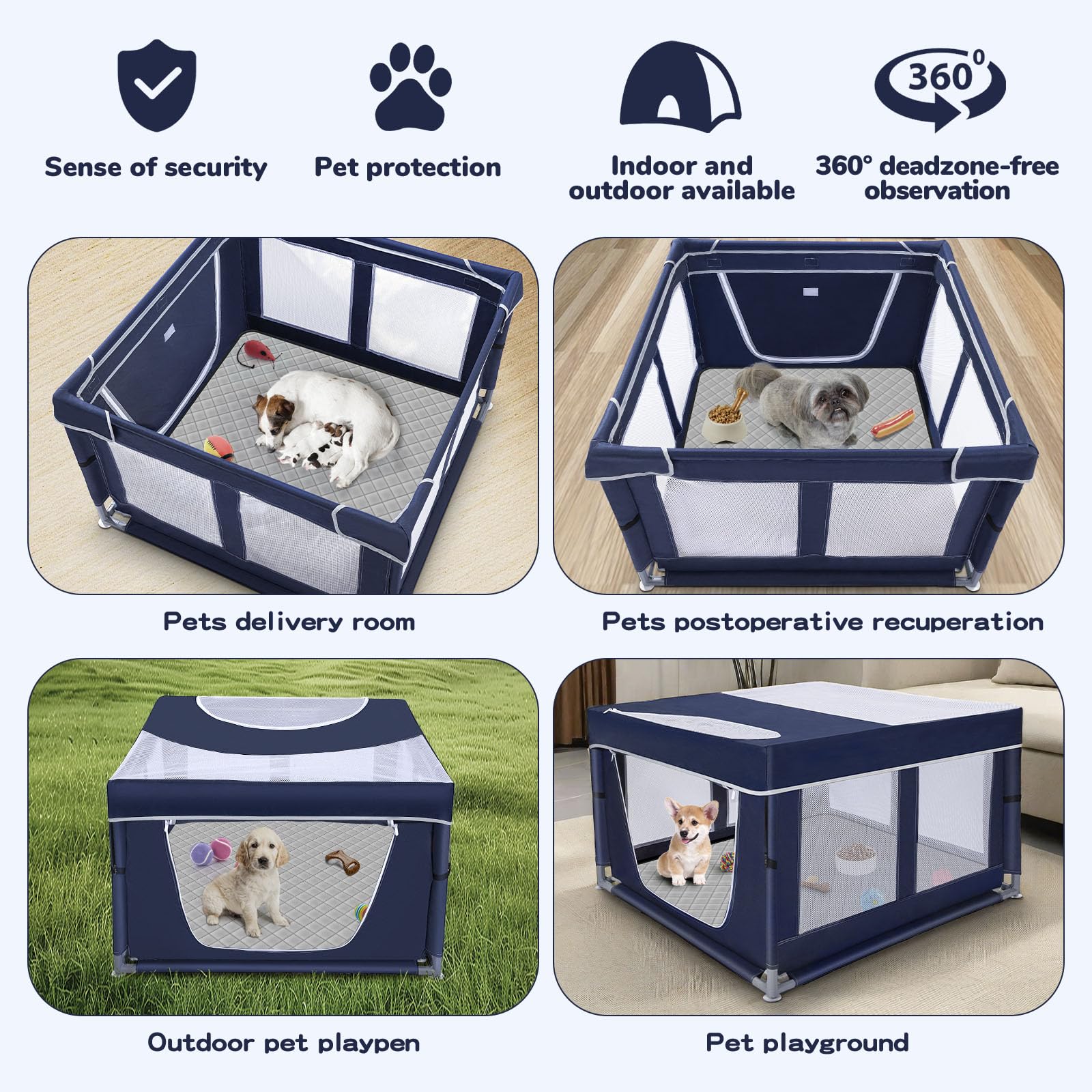 Zikopomi small animal indoor playpen space for safe play
