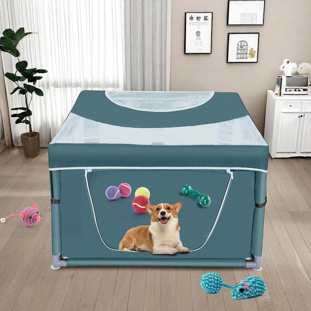 Zikopomi see-through topper allows visibility while keeping pets contained.