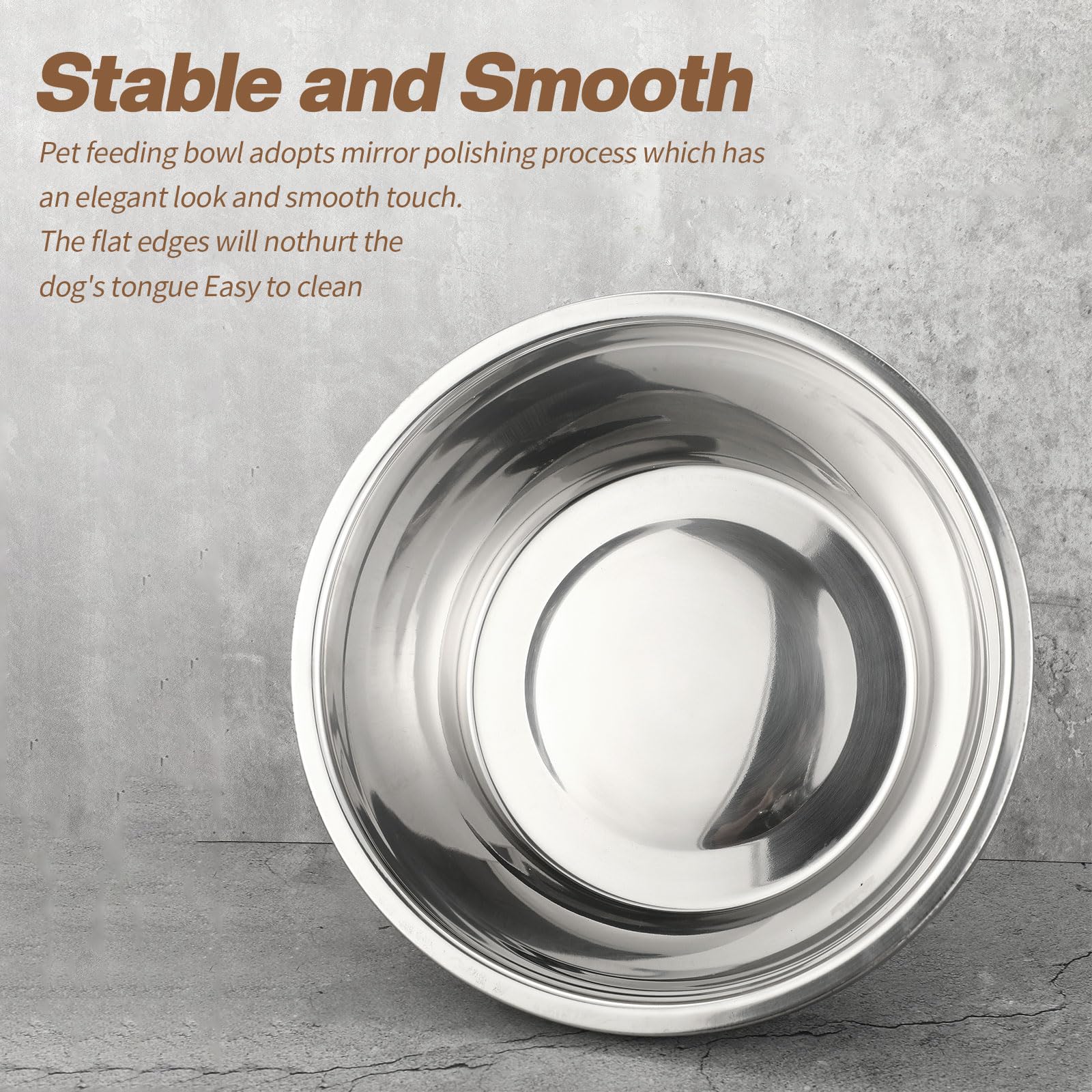 Ziliny dishwasher-safe stainless steel bowls ensure easy cleanup after meals or treats.
