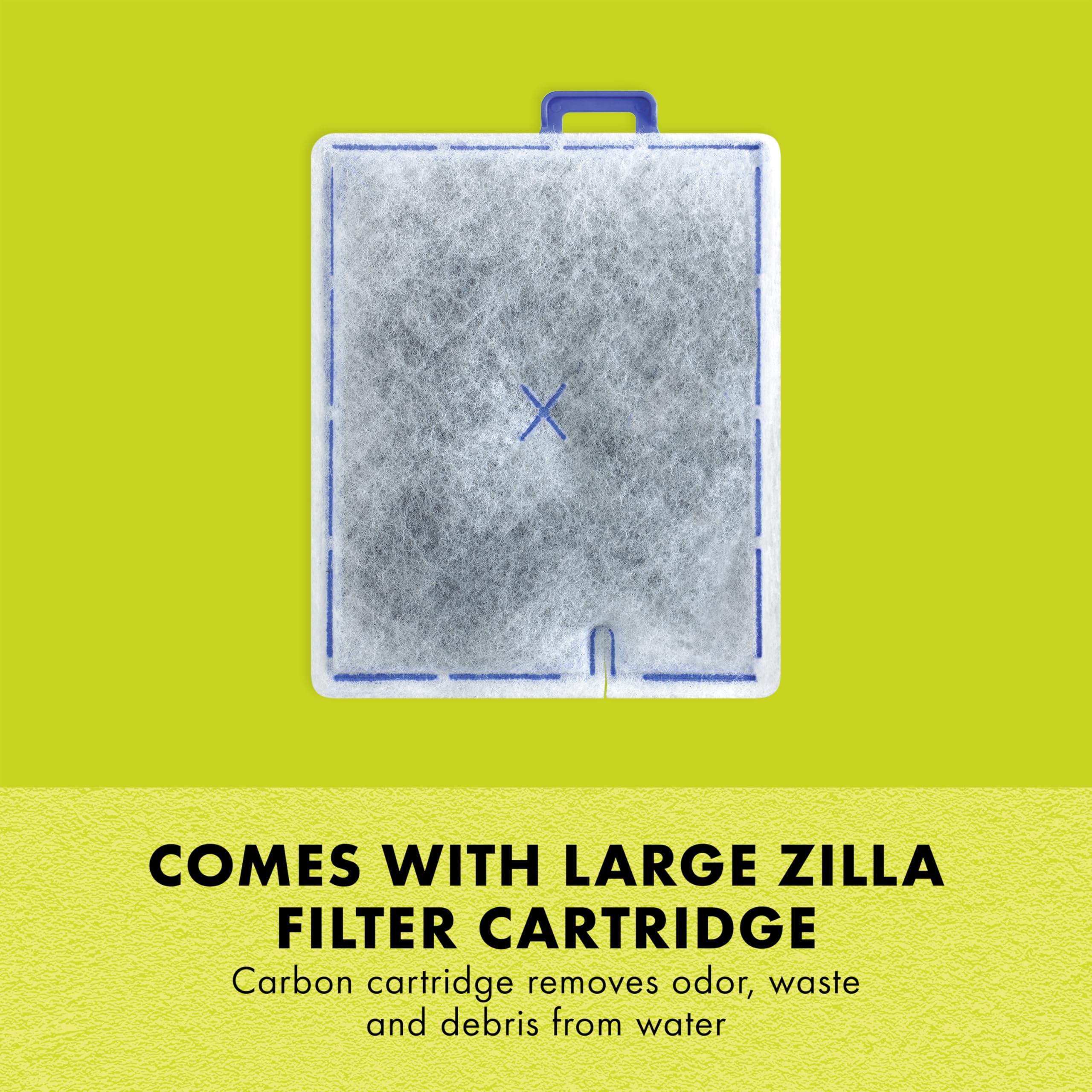 Zilla carbon cartridge for odor and debris control in reptile water