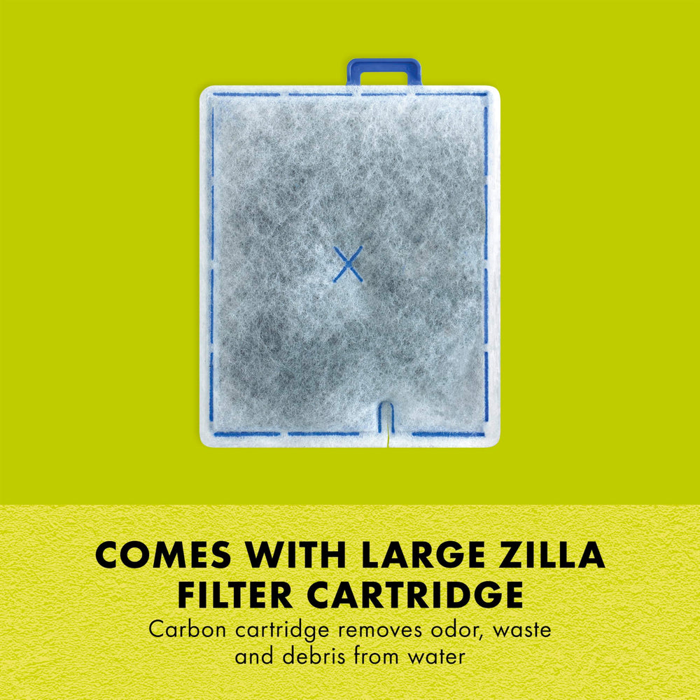 Zilla carbon cartridge for odor and debris control in reptile water