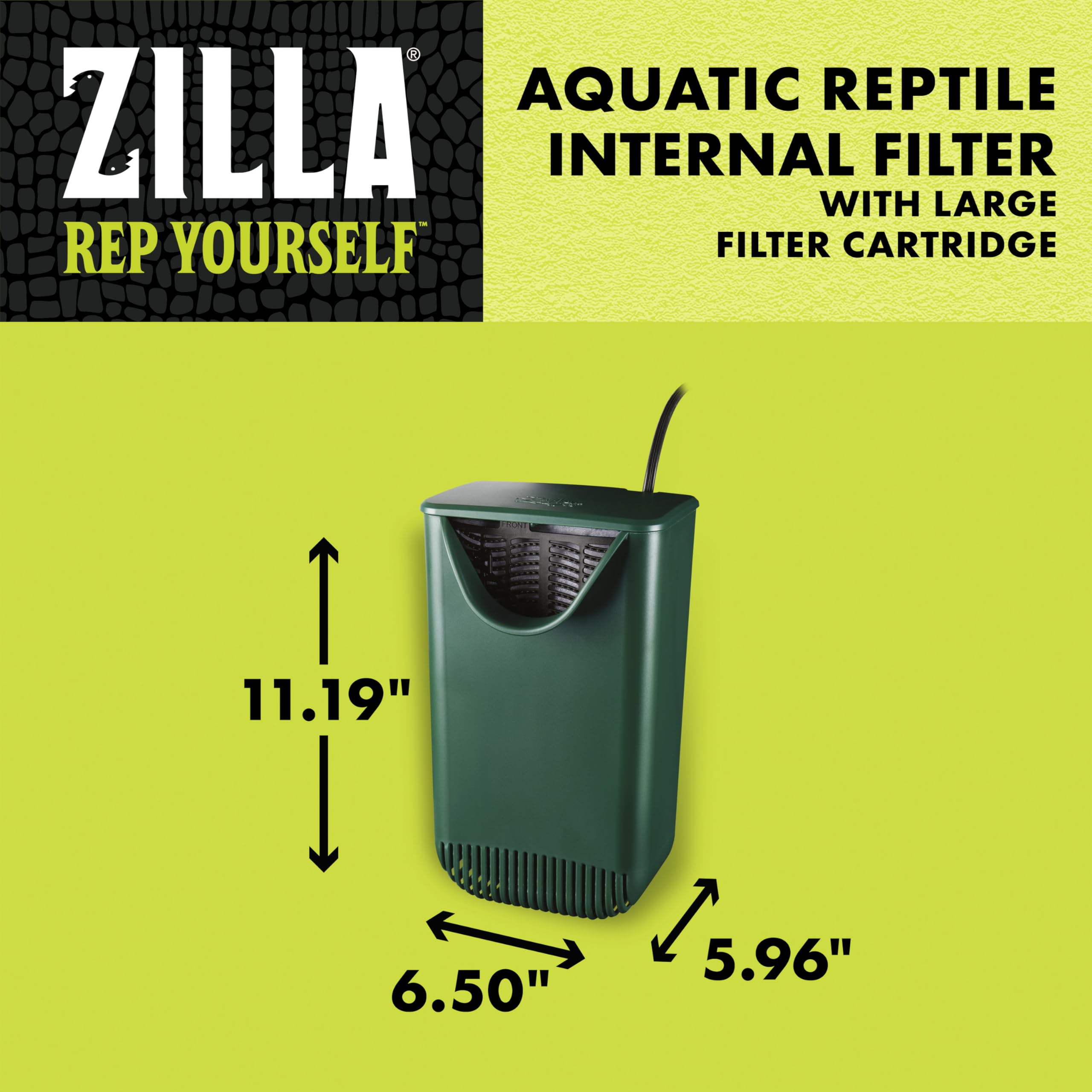 Zilla compact design fitting neatly into terrarium decor and space