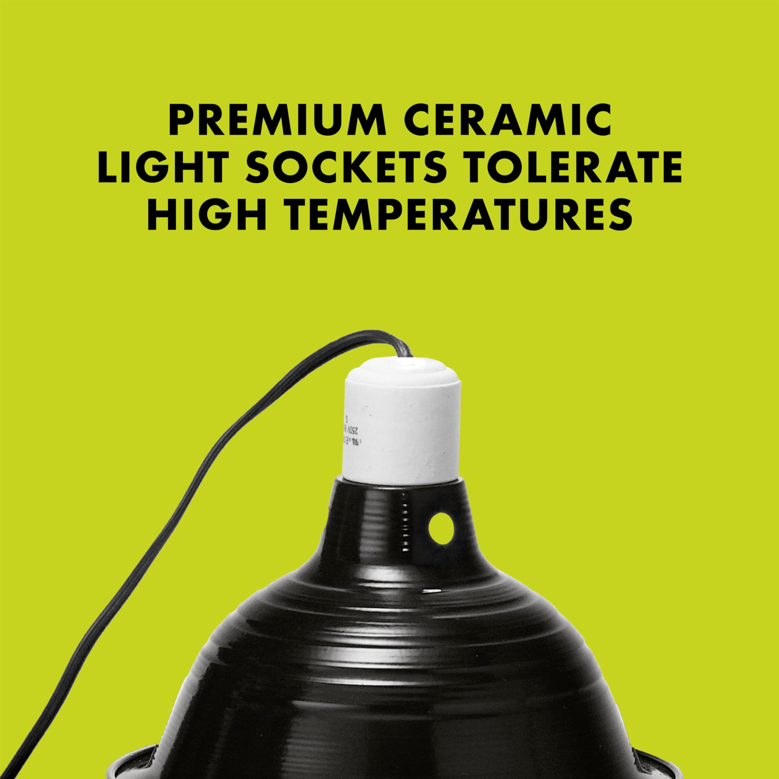 Zilla dome powder-coated black exterior with white interior for durability and light reflection