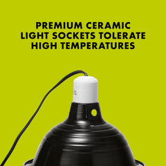 Zilla dome powder-coated black exterior with white interior for durability and light reflection