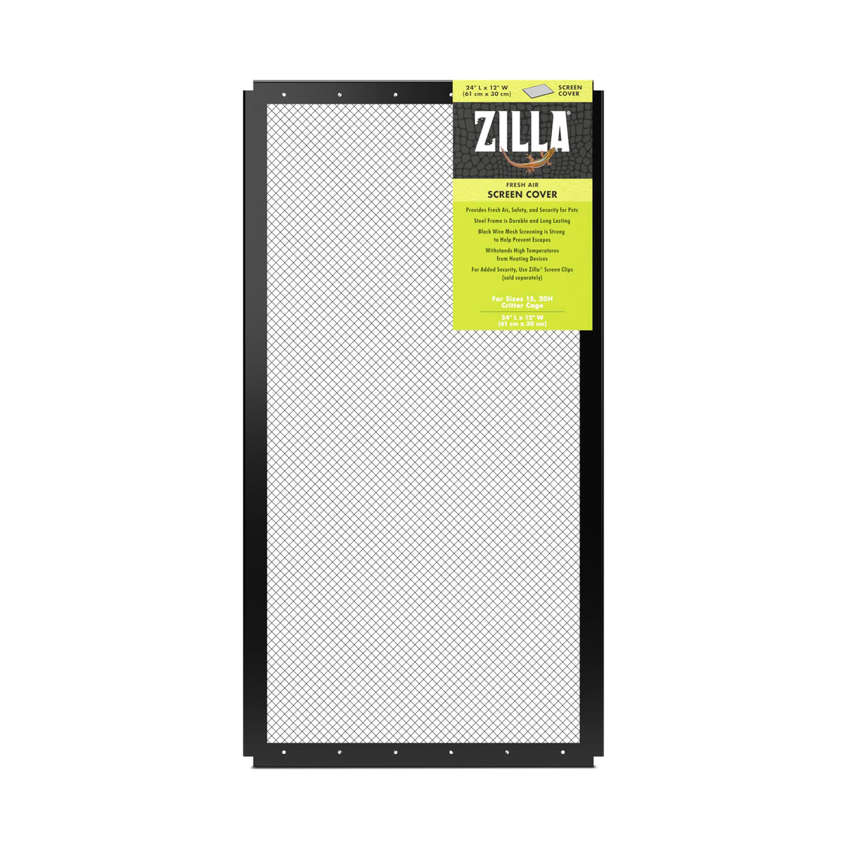 Zilla Fresh Air Screen Cover with durable metal mesh for claw resistance and airflow.