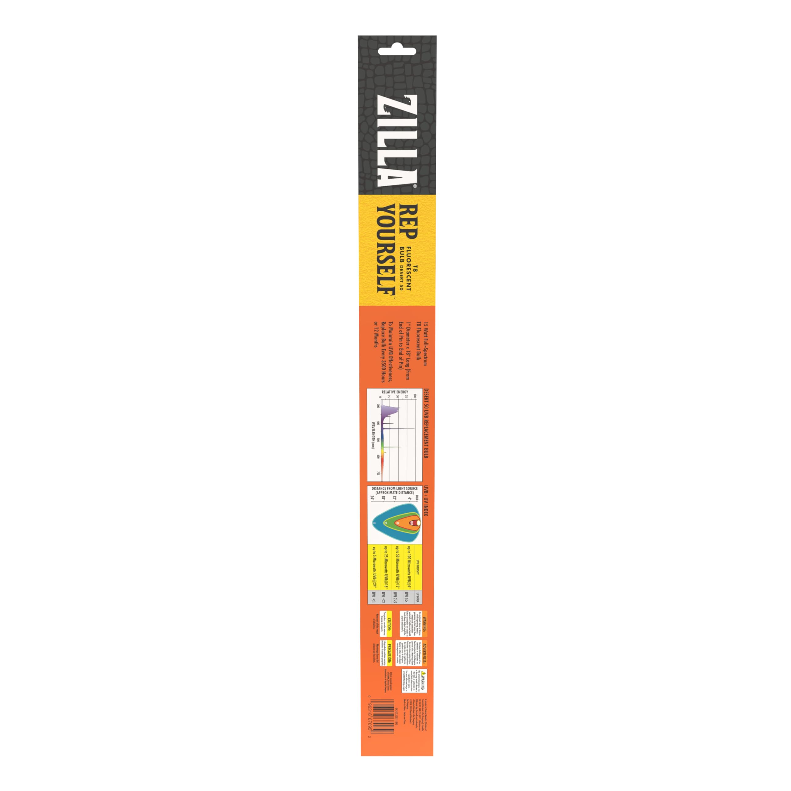Zilla full-spectrum lighting enhances colors of reptile and environment