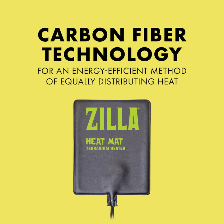 Zilla Heat Mat showing adhesive backing for secure mounting.