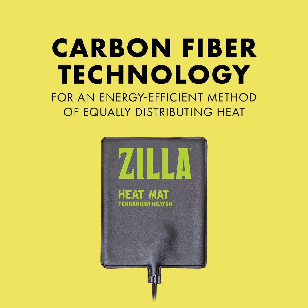 Zilla Heat Mat showing adhesive backing for secure mounting.