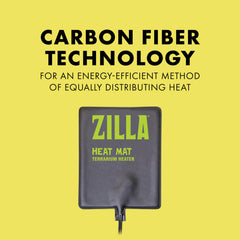 Zilla Heat Mat showing adhesive backing for secure mounting.