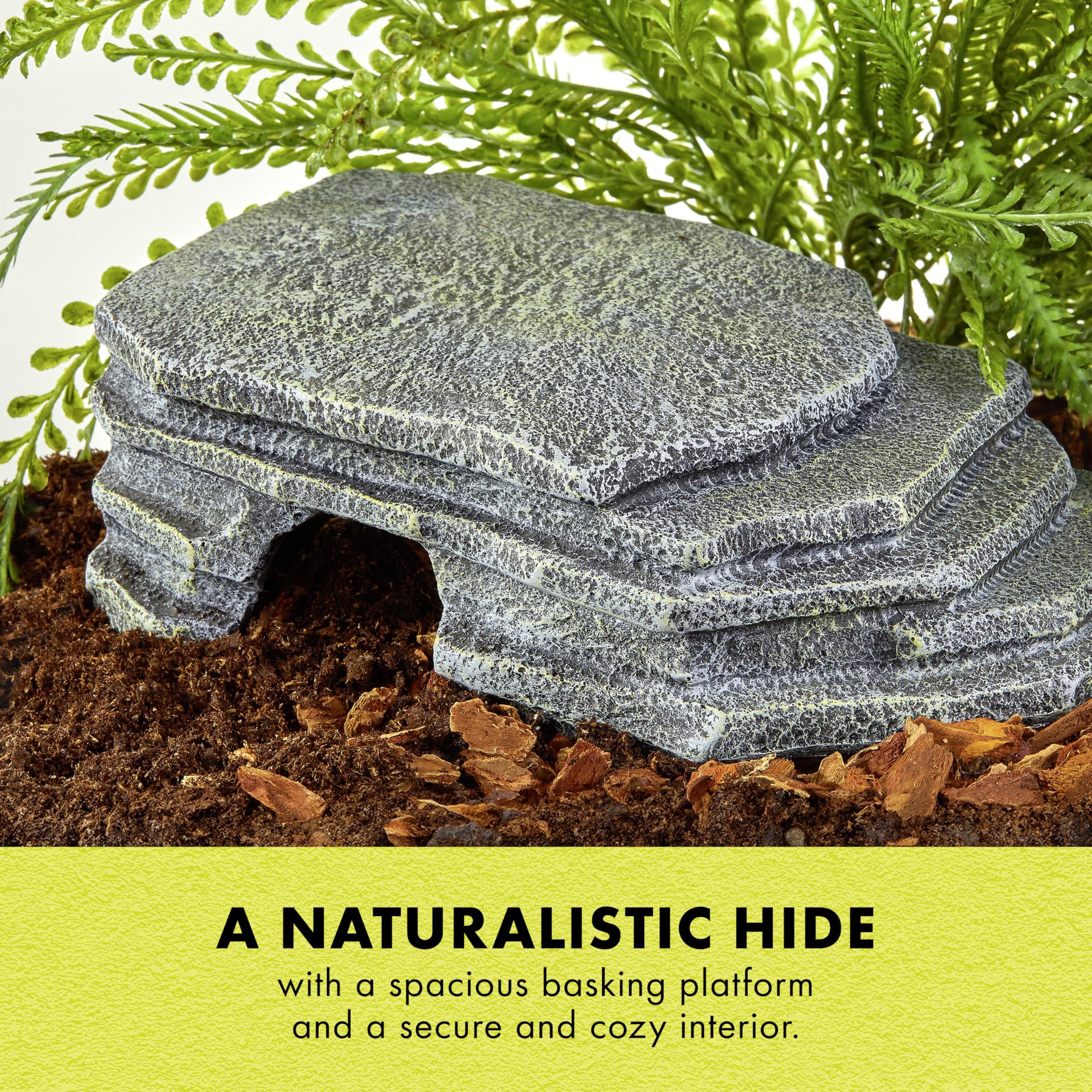 Zilla Herp Hotel durable non-porous surface resists bacteria and cleans easily.
