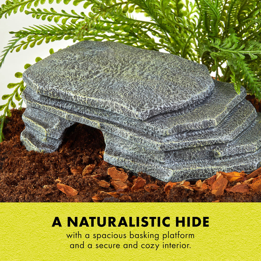 Zilla Herp Hotel durable non-porous surface resists bacteria and cleans easily.
