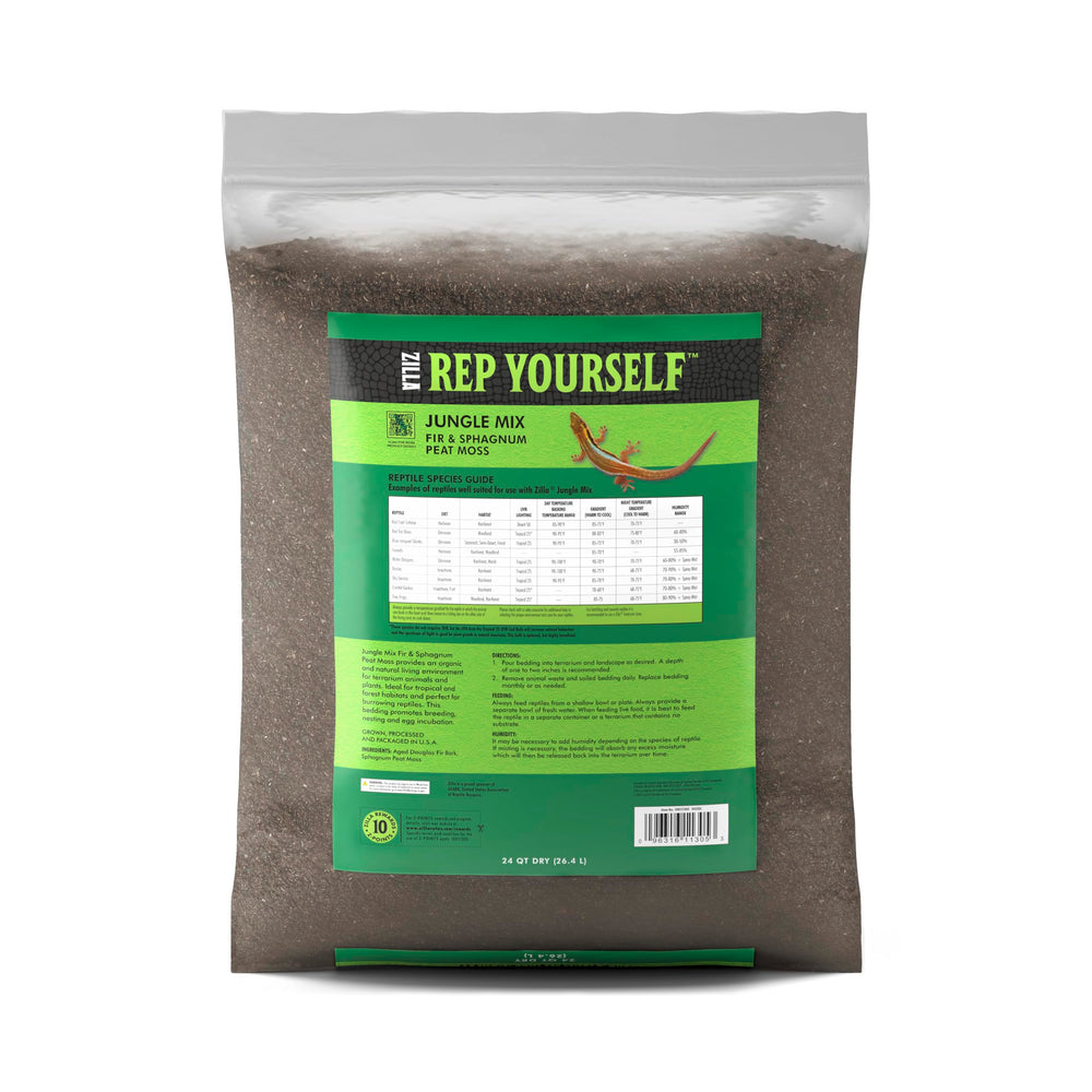 Zilla Jungle Mix ideal for 1–2 inch bedding in tropical enclosures.